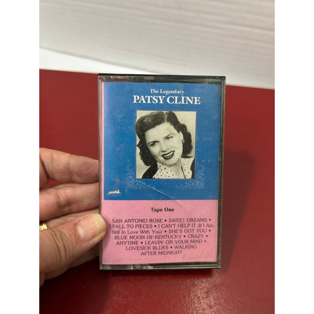 Patsy Cline The Legendary Cassette Tape One Pink Blue Vintage Country Nashville